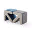 Tabouret rembourré moderne en forme de flèche, chaise d'appoint créative pour vestibule et salon-31833640
