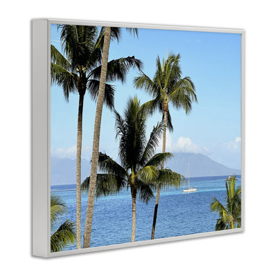 Palm Trees & Sailboat Framed Giclee Art by Kali Wilson