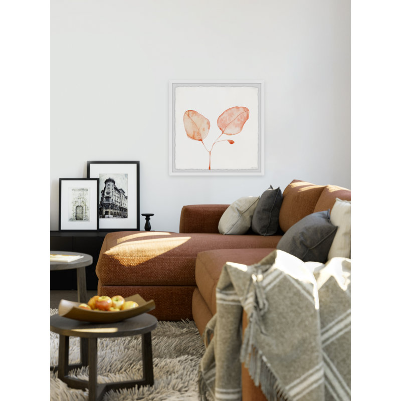 Budding Leaf - Single Picture Frame Painting, 30cm H x 30cm W x 3.81cm D