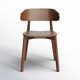 Kassel Solid Wood Wingback Side Chair in Black