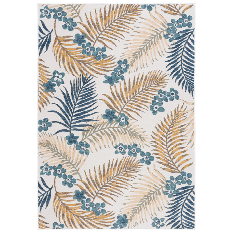 Edouard Sunrise Performance Floral Indoor/Outdoor Area Rug, Rectangle 4' x 5'7"