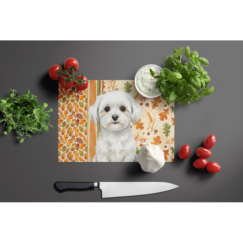 Planche à découper en verre Maltese Heirloom Fall
