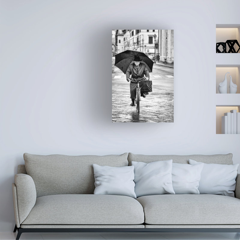 Art sur toile Massimo Della Latta sous la pluie, H 30 po x l 47 po