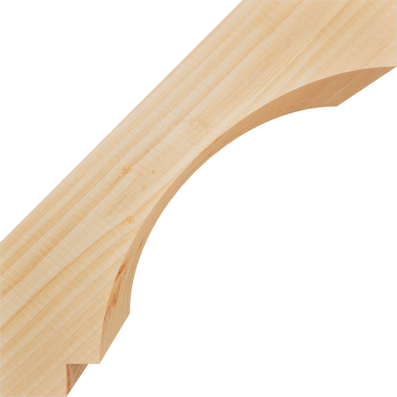 Attelle impériale du genou, Sapin de Douglas, Lisse, H 14 po x l 5,5 po x P 14 po