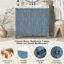 Organisateur de meuble-lavabo 36 po avec lavabo en céramique, ensemble d'armoire de rangement, bleu rétro-791739031