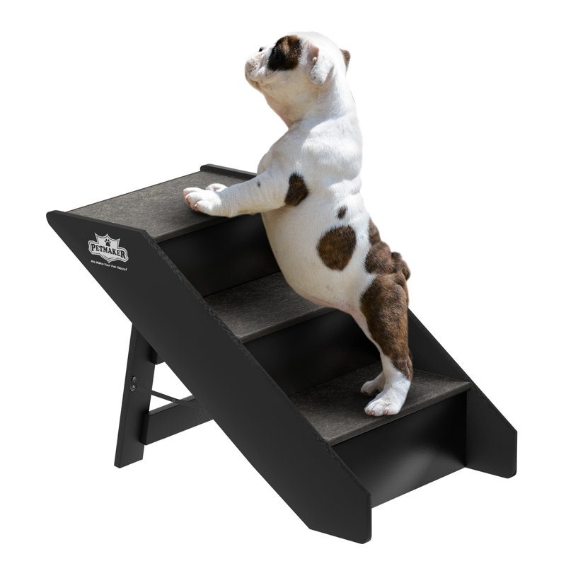 Escalier pour animal 3 marches antidérapant pliable PETMAker, Gris foncé