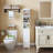 64.17'' Tall Bathroom Storage Cabinet with Adjustable Shelves,Slim 1 Doors Freestanding Cabinet with Anti-Tip, Open compartments, for Home, Small Spaces, Bathroom,Kitchen