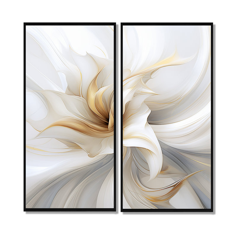 Patmos - White Canvas Wall Art, 32" H x 32" W, Black, Floater Framed Print