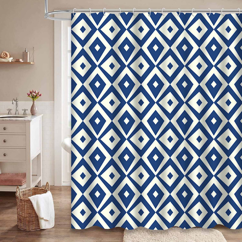 Rideau de douche avec 12 crochets, L 72 po x l 84 po