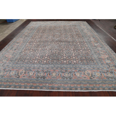 Tapis oriental en laine bleu