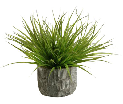 16'' Faux Foliage Plant in Concrete Pot