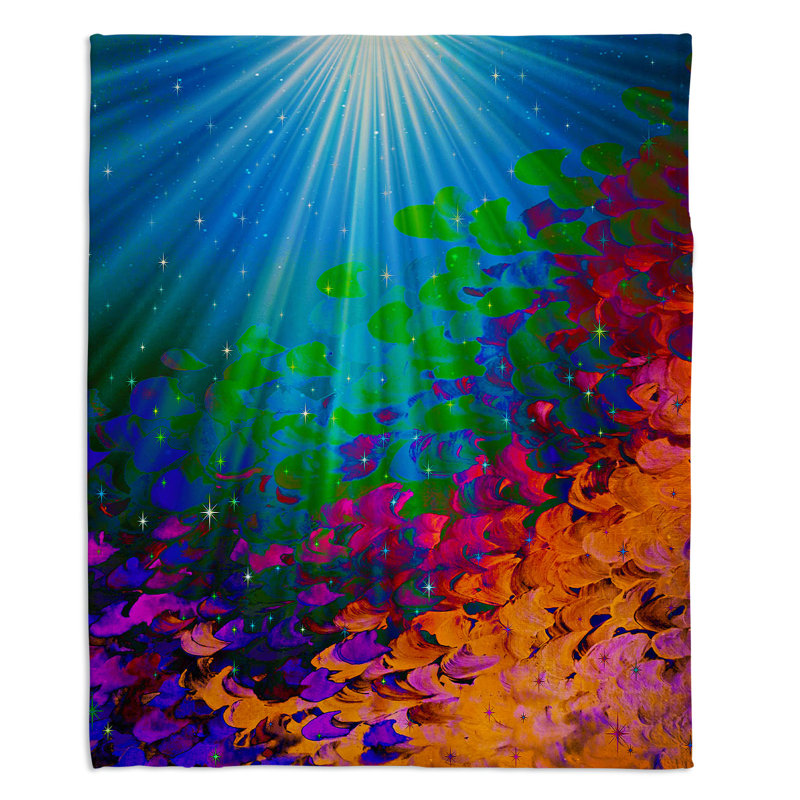 Couverture sherpa doux under the sea, l 51 po x L 60 po