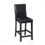 Ensemble de salle à manger 5 pièces à hauteur de comptoir: table carrée en bois et 4 chaises rembourrées, décoration en cristal-2135201886-2135201885