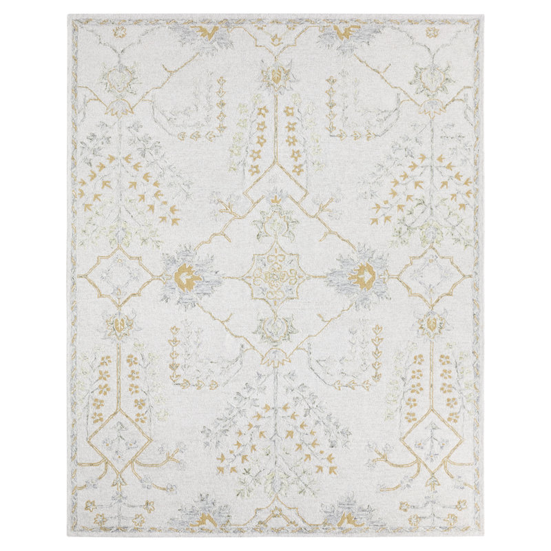 Jaipur Living Zenayah PRO12 Tufted Medallion Ivory Area Rug (5'X8'), Rectangle 5' x 8'