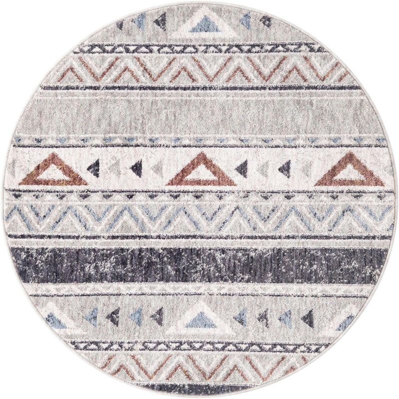 Southwestern Indoor Rug, Round 3'3"