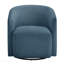 Fauteuil d'appoint pivotant en tonneau - bleu-130132890