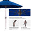 Parasol de marché en oléfine 9 'avec inclinaison et manivelle-1188038519