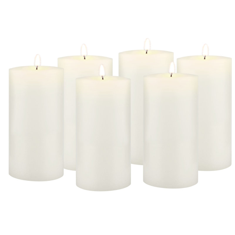 Ensemble de bougies longues 6 pièces, H 6 po x l 3 po x P 3 po