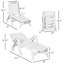 Fauteuil de bronzage pliant avec roulettes