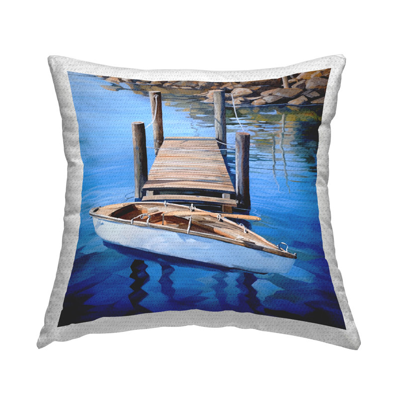 Coussin Docked Canoe Landscape