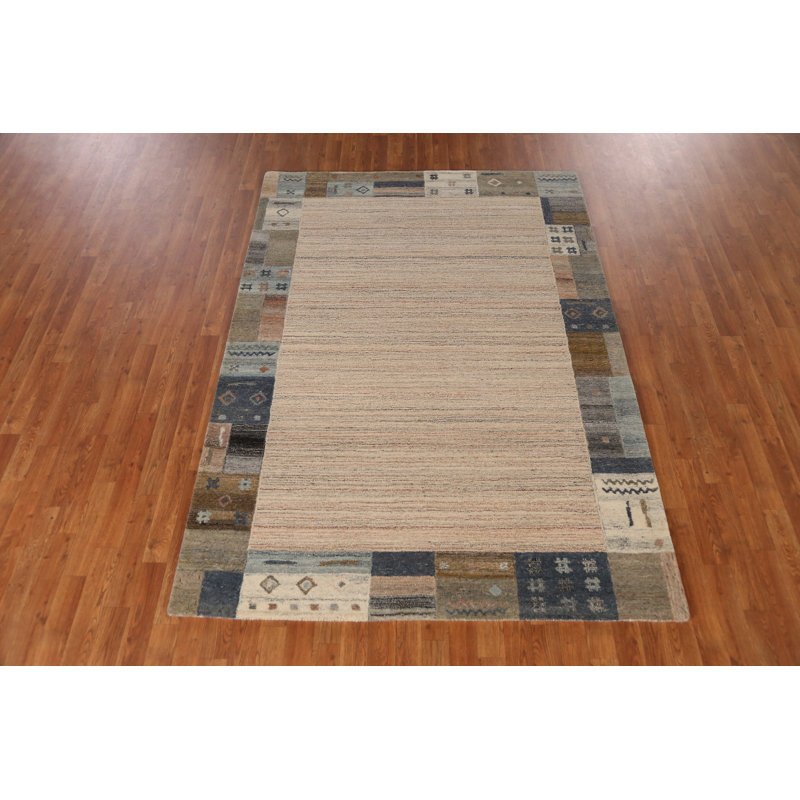 Handmade Gabbeh Indian Area Rug 5x8