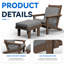 Chaise Adirondack en polyéthylène haute densité avec coussins et repose-pieds -846022717