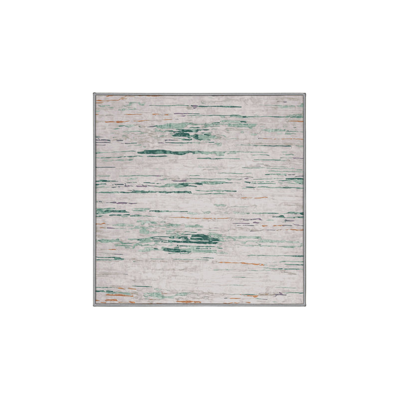 Tapis gris lavable à la machine, Carré 8 pi