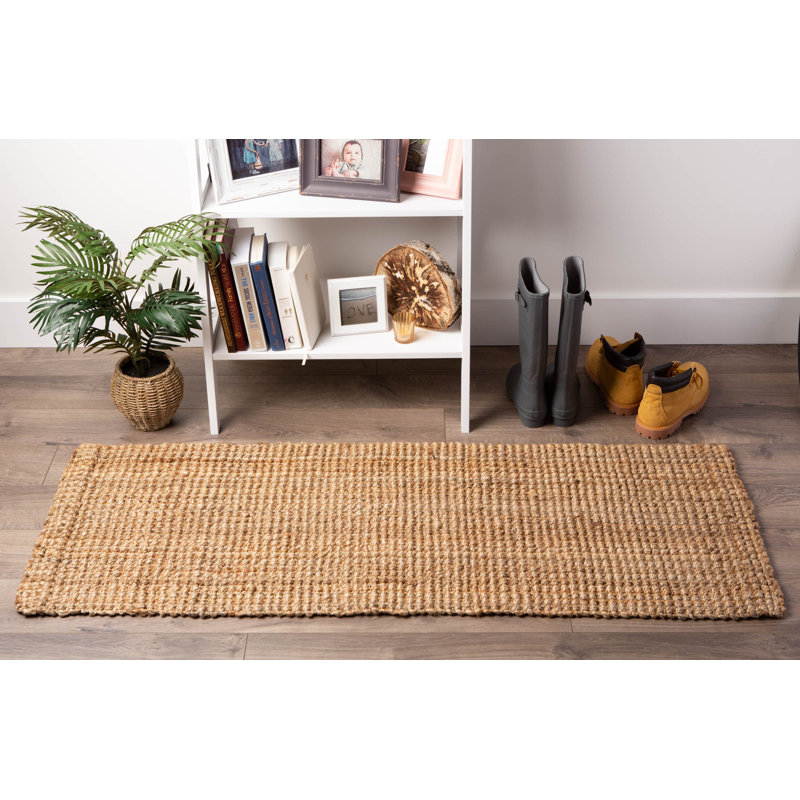 Tapis brun clair en jute / sisal 1 pi 10 po x 5 pi Veasley