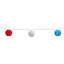 Lanterne en papier 10 points rouge blanc et bleu du 4 juillet avec fil blanc de 8,5 pi
