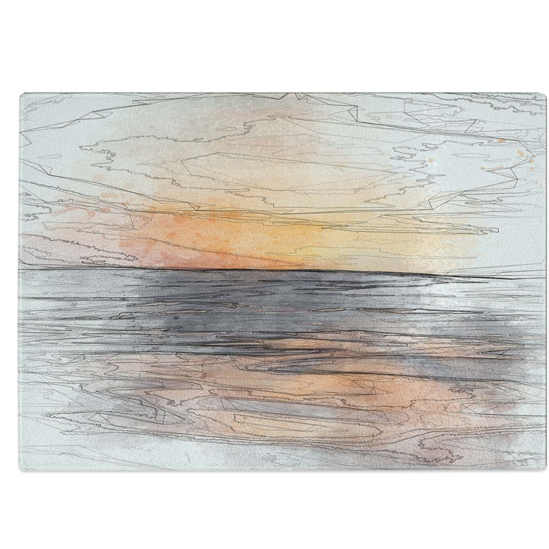Glass Mood of The Ocean in Abstract Chopping Board, 39 cm W x 28.5 cm L