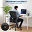 Chaise de bureau ergonomique en filet avec support lombaire réglable et accoudoirs rabattables - Chaise d'ordinateur roulante respirante pour le bureau à domicile et le bureau-623011677