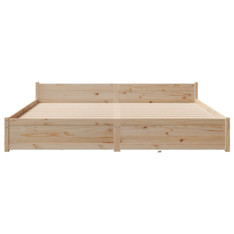 Solid Wood Drawers Bed Frame, Super King (6')