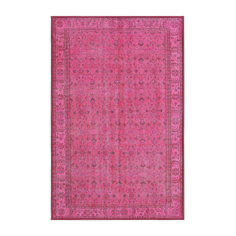 Tapis traditionnel rose / gris Helouisa, Rectangle 4 pi x 6 pi