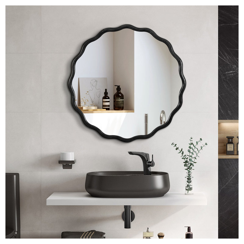 Miroir rond 36 po, 36 po x 36 po, Noir