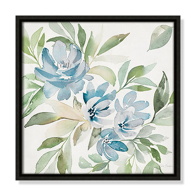 «Soft Blue Paradise Picks II» par Kristen Brockmon, reproduction sur toile flottante, Espresso, L 13,5 po x H 13,5 po