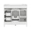 Meuble-lavabo blanc de 36 pouces avec 4 tiroirs à fermeture douce, 1 tablette réglable et 2 portes à fermeture douce pour un rangement élégant