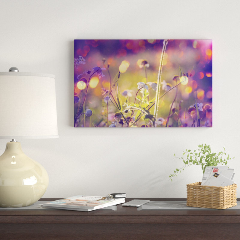 «Beautiful Flowers» - reproduction, H 28 po x l 60 po x P 1,5 po, Toile tendue