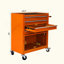 Chariot à outils multifonctionnel à 4 tiroirs avec roulettes, fabrication en acier durable et mobilité facile pour un garage ou un atelier-1046476068