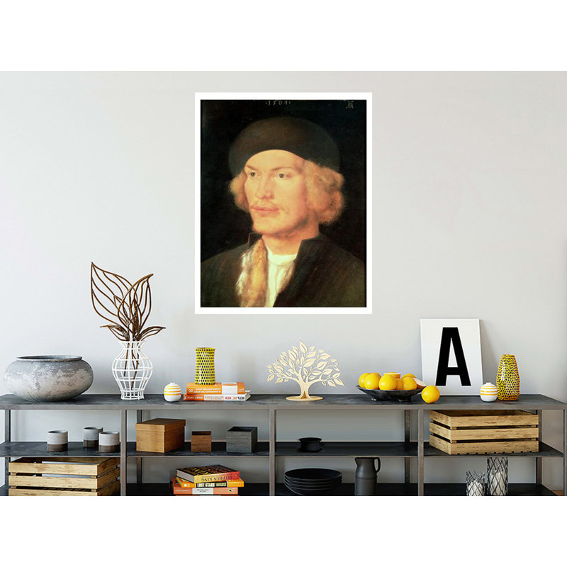 «Young Man» par Albrecht Dürer - Estampe numérique, H 40 po x l 32 po