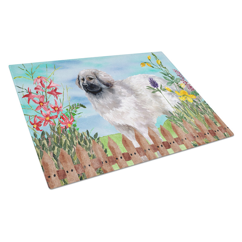 Planche à découper à ressorts en verre trempé caroline, Chien de garde de Moscou