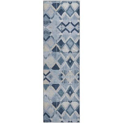Premium Machine Washable Kumbhar AMF1308 Geometric Rug