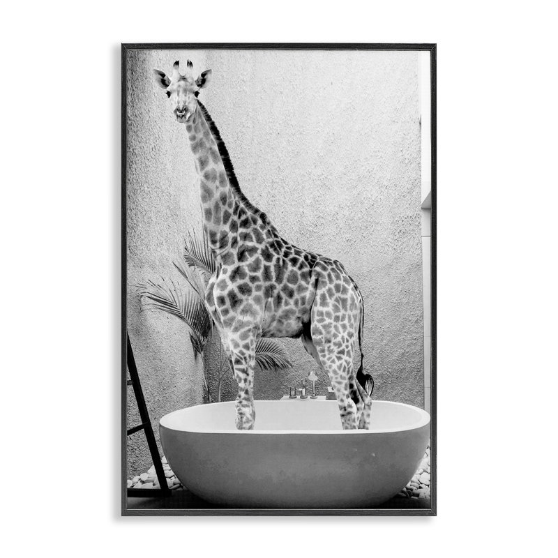 Giclée encadrée haute de style safari, design par SD Graphics Studio, Giclée encadrée noir minuit, H 18 po x l 12 po