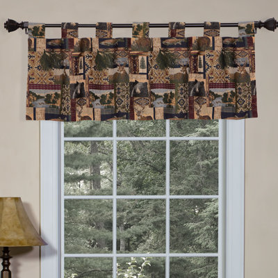 Lodge Polyester/Acrylic Blend Tab Valance - Roosevelt Navy