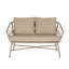 Modern Boho-Inspired Outdoor Wicker Loveseat With Water-Resistant Cushions