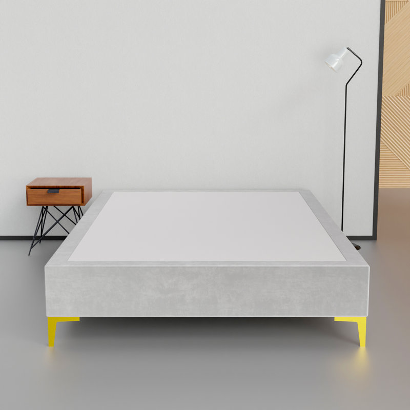 Karvin 15" Premium Velvet Material Wood Box Spring/Bed Frame, Durable, Stylish, Multi Color, Full/Double, Teal