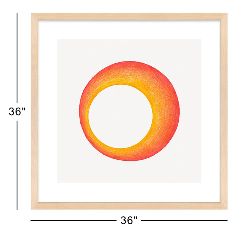 Torus Print by Katy Montica, 36" H x 36" W x 1.25" D , Brown