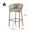 Ensemble de 2 tabourets d'extérieur Lodi l 19,5 po x P 23 po x H 39,25 po