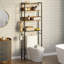 Rangement au-dessus de la toilette l 23,6 po x H 68 po x P 9,4 po avec tablette à 4 niveaux et 4 crochets Calirose-1328832069-1269462639