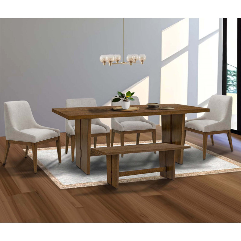 Chaise de salle à manger rembourrée (ensemble de 2)