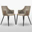Lehmann Faux Leather Dining Chairs - Ergonomic back with Strong Metal Legs - Modern Armchair for Dining Room Living Room Restaurants-1332025612-1261428303